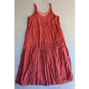Joie Women Dress XXL Tea Rose‎ Maxi Abstract Tiered Aline Cottagecore Sleeveless